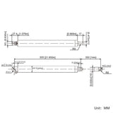 DC 12V 24V Stainless Steel Linear Actuator 180 lbs Stroke 14 inch (Model: 0041968)