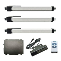 Three 780 lb DC 12V Waterproof Linear Actuators Synchronous Control Kit