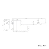 DC 12V 24V Heavy Duty Electric Linear Actuator 1800 lbs Stroke 2 inch (Model: 0041551)