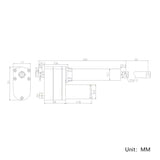 DC 12V 24V Heavy Duty Electric Linear Actuator 1800 lbs Stroke 2 inch (Model: 0041551)