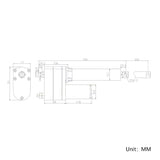DC 12V 24V Heavy Duty Electric Linear Actuator 1800 lbs Stroke 18 inch (Model: 0041555)