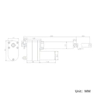 DC 12V 24V Heavy Duty Electric Linear Actuator 1800 lbs Stroke 14 inch (Model: 0041554)