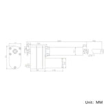 Stroke 36 in DC 12V 24V Heavy Duty Electric Linear Actuator 1800 Ib (Model: 0041550)