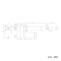 DC 12V 24V Heavy Duty Electric Linear Actuator 1800 lbs Stroke 16 inch (Model: 0041544)