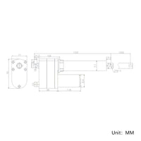 DC 12V 24V Heavy Duty Electric Linear Actuator 1800 lbs Stroke 40 inch (Model: 0041548)