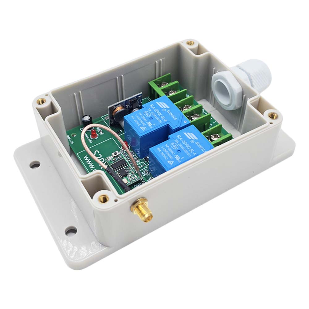 30A Wireless Remote Control Switch Kit 2-CH DC Output LORA 6000ft ...