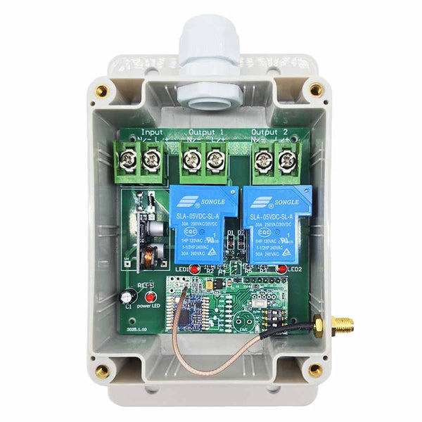 5000M Wireless Remote Power Switch Kit 2 Way DC Power Pupply Output ...