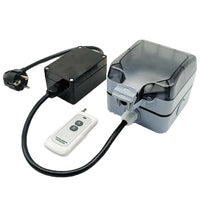 EU IP66 Waterproof Outdoor Outlet with Remote Control Switch and Plug (Model: 0020774)