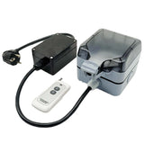 EU IP66 Waterproof Outdoor Outlet with Remote Control Switch and Plug (Model: 0020774)