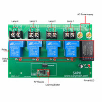 120V 220V 30A Wireless Remote Control Receiver Kit 4 Way AC Output 2km (Model: 0020479)
