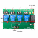 120V 220V 30A Wireless Remote Control Receiver Kit 4 Way AC Output 2km (Model: 0020479)