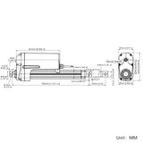 DC 12V 24V Heavy Duty Industrial Electric Linear Actuator 2700 lbs Stroke 50mm (Model: 0041601)