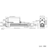 DC 12V 24V Heavy Duty Industrial Electric Linear Actuator 2700 lbs Stroke 400mm (Model: 0041608)