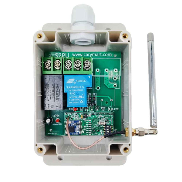 AC 120V 220V Wireless Switch 1-CH 30A Relay Output RF Receiver 3 Miles ...