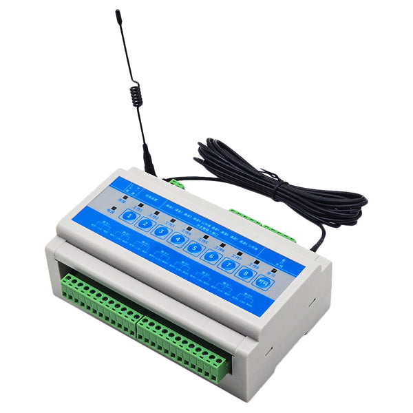 3 mi Wireless RF Switch DC Bidirectional Sync Module 8 Way Relay Output (Model: 0023104)
