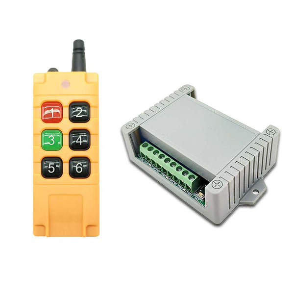 6 Way DC 12V 24V Wireless RF Remote Control Receiver Kit (Model: 0020070)