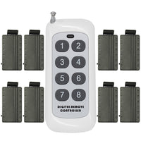Eight 1.5V Wireless Vibration Reminder with 8 Buttons Remote Control (Model: 0020177)