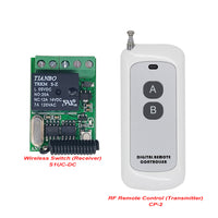 thumbnail image 2 of 1-Channel RF Wireless Remote Control Set – DC12V Receiver + 1-Button Transmitter 2 of 6