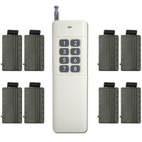 Eight 1.5V Wireless Vibration Reminder with 8 Buttons Remote Control (Model: 0020177)