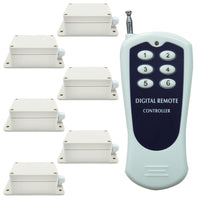 Wireless RF Remote Switch Kit- 1 Transmitter Control 6 AC 30A Output Receivers (Model: 0020739)