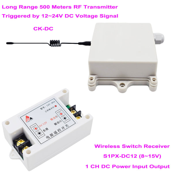 DC 8~26V Wireless RF Remote Control Switch Kit Triggered by DC Power (Model: 0023006)
