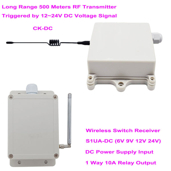 DC Wireless RF Remote Control Relay Switch Kit Triggered by DC 12~24V (Model: 0023012)
