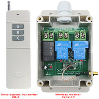 110V 220V 30A Wireless Remote Control Switch Kit 2 Way AC Output 2 km (Model: 0020516)