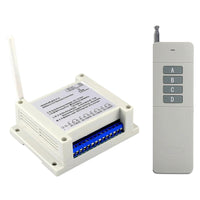 Long Range 3mi DC Wireless Remote Control Switch Kit 4 Way 7A Relay Output