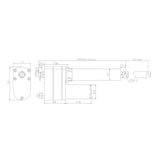 12V 24V Heavy Duty Electric Linear Actuator 8000N 1800 lbs Stroke 18 inch/450mm (Model: 0041555)