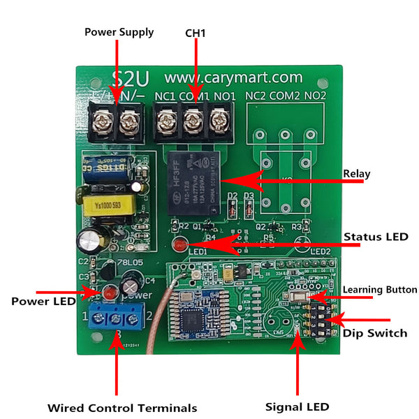 Lora 1 Way AC 120V 220V High Power Wireless Remote Control Switch
