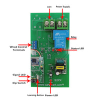 1 Way Wireless Switch AC 120V 220V Input Output 30A RF Receiver (Model: 0020134)