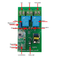 2 Channel AC Power Input Output 30A Wireless Remote Control Switch Kit (Model: 0020137)