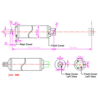 DC 12V 24V High Speed Electric Linear Actuator Thrust 40 lb Stroke 2 In (Model: 0041561)
