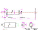 DC 12V 24V High Speed Electric Linear Actuator Thrust 40 lb Stroke 2 In (Model: 0041561)