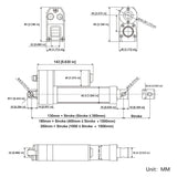 780 lbs Waterproof DC Electric Linear Actuator J3 50mm Adjustable Stroke (Model: 0041933-3)