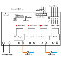 2 Channel DC 12V 24V 30A Waterproof Wireless Switch for Linear Actuator (Model: 0020480)