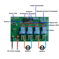 2 Channel DC 12V 24V 30A Waterproof Wireless Switch for Linear Actuator (Model: 0020480)