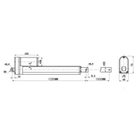 DC 12V 24V Electric Linear Actuator 200Kg 2000N 450 lbs Stroke 40 inch/1000mm (Model: 0041509)