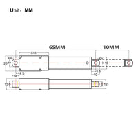 DC 6V 12V Micro Electric Linear Actuator Stroke 10mm (Model: 0041621)