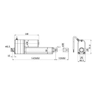 DC 450Ibs Electric Linear Actuator Stroke 0.4 inch With Built-in Potentiometer (Model: 0041660)