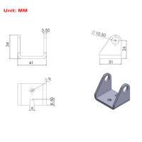 Fixed Mounting Bracket D for Electric Linear Actuator