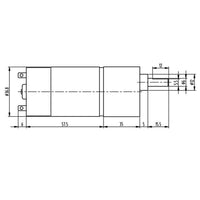 37mm 12V Heavy Duty High Torque DC Electric Geared Motor Optional Speed (Model: 0041001)