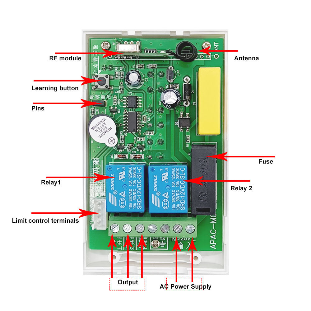 Wireless RF Remote Control Switch Kit for Single Phase Electric Motor ...