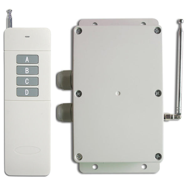 Long Range 5km 4 Way DC Power Input Output 10A Wireless Remote Control Switch Kit (Model: 0020224)