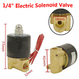 12V 24V 110V 220V 1/4" 2 Way Electric Brass Solenoid Valve (Model: 0022103)