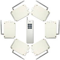 One RF Transmitter Wireless Control 6 AC 10A Radio Remote Switches (Model: 0020433)