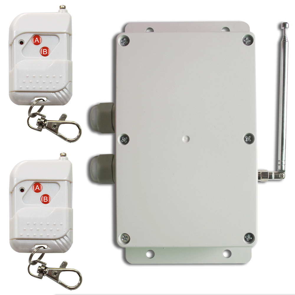 2 Way DC 12V High Power Waterproof Wireless Remote Control Switch Kit ...