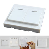 2 Buttons 86 Type Wall Mounted 12V Wireless RF Remote Control Transmitter (Model: 0021081)
