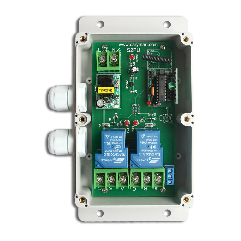 2 Channel AC High Power Waterproof Wireless Remote Control Switch Kit ...