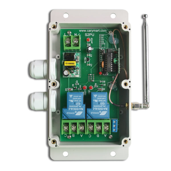2 Channel AC High Power Relay Output Wireless Switch or Radio Receiver ...